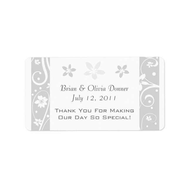 Étiquettes de mariage personnalisés (Devant)