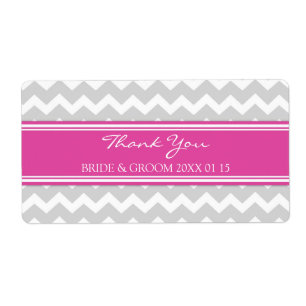 Étiquettes de mariage rose gris