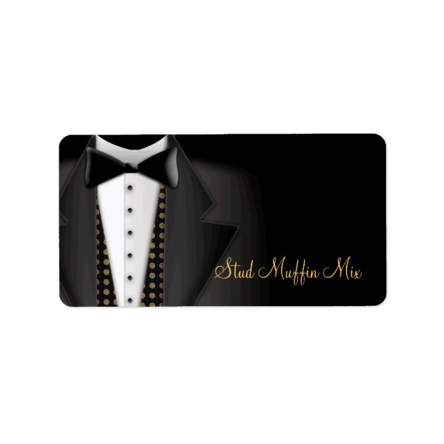 Étiquettes de mariage Tuxedo (Devant)