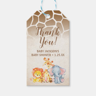 Étiquettes de Merci de baby shower d'éléphant d