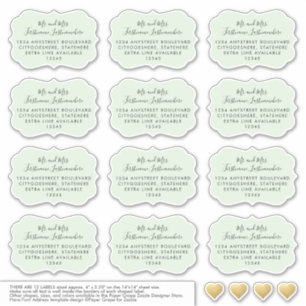 Étiquettes de messagerie adressés - Forme de suppo