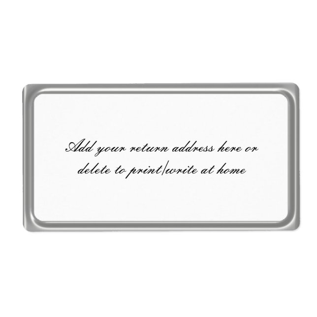 Étiquettes de messagerie simple Silver Grey (Devant)