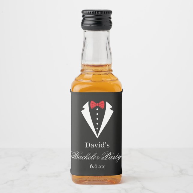Étiquettes de mini bouteilles de liqueur pour ente (Devant)
