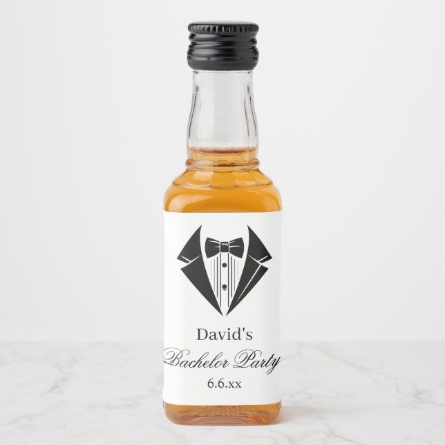 Étiquettes de mini bouteilles de liqueur pour ente (Devant)