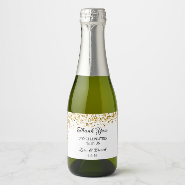 Étiquettes de mini bouteilles de vin mousseux pour (Devant)