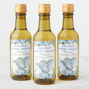 Étiquettes de mini bouteilles de vin pour Baby Sho