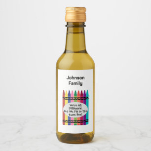 Étiquettes de mini bouteilles de vin pour réunion