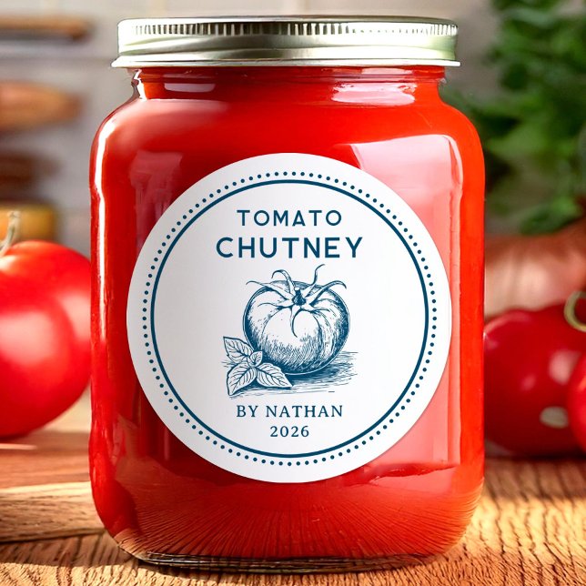 Étiquettes de mise en conserve de chutney de tomat (Créateur téléchargé)