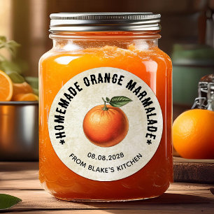 Étiquettes de mise en conserve de marmelade d'oran