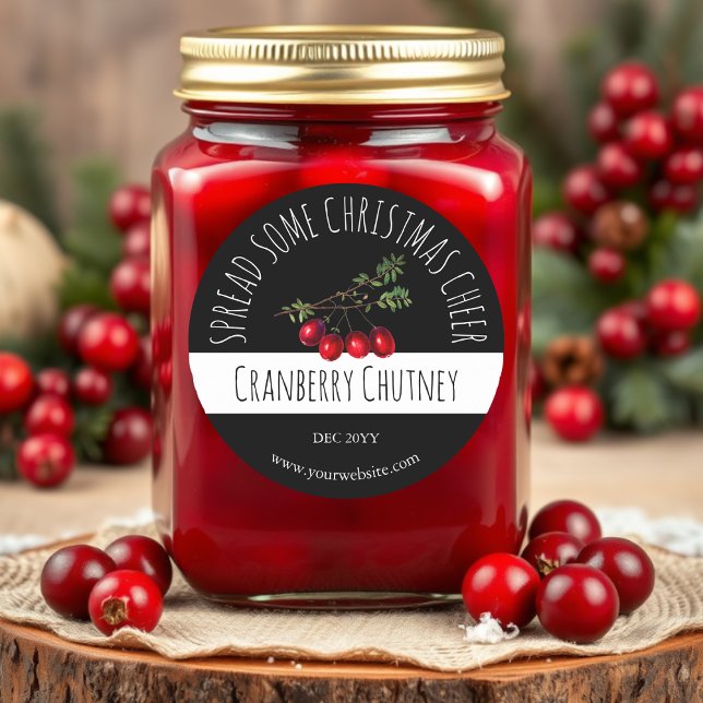Étiquettes de Noël Cranberry Chutney (Créateur téléchargé)