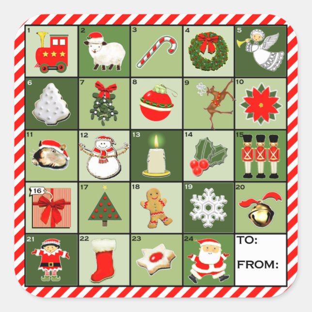 Étiquettes de Noël créatifs (Devant)