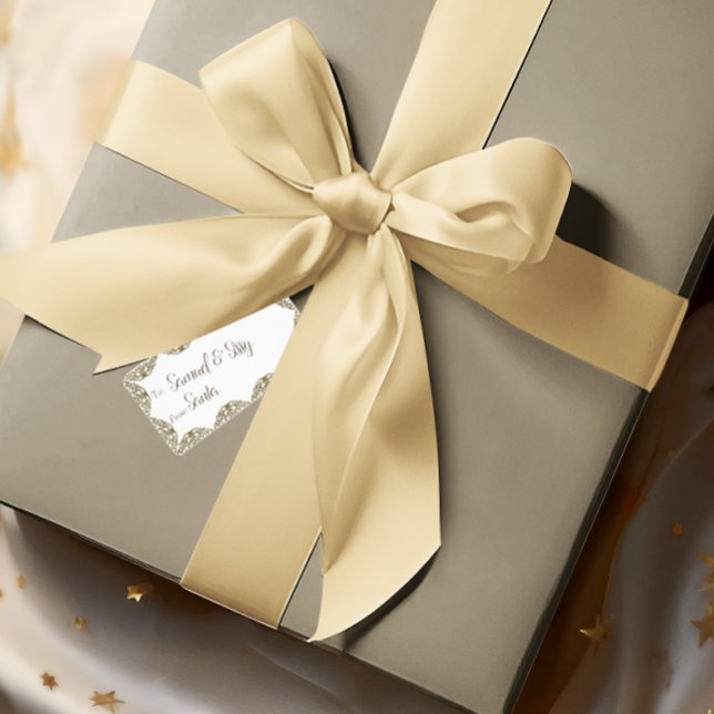 Étiquettes de Noël de l'ornement d'or (Créateur téléchargé)