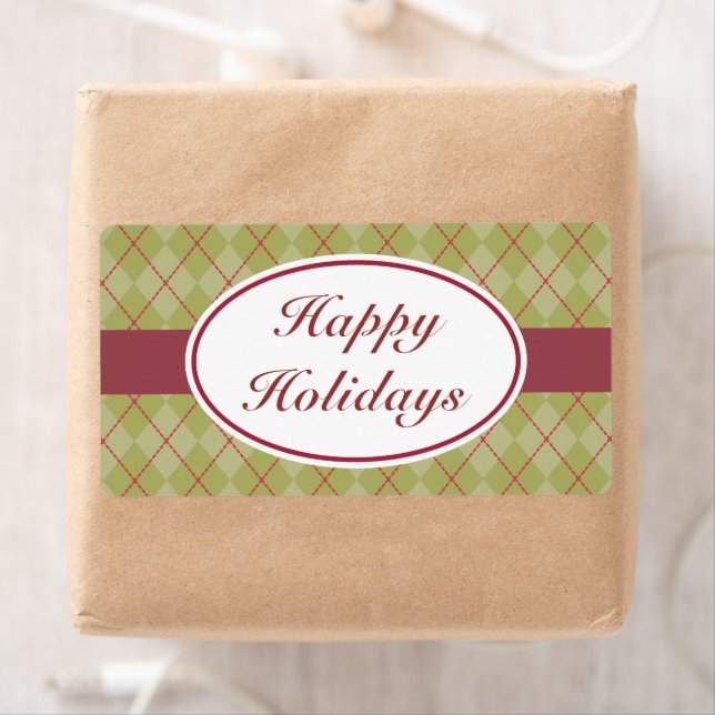 Étiquettes de Noël Olive Argyle (En situation)