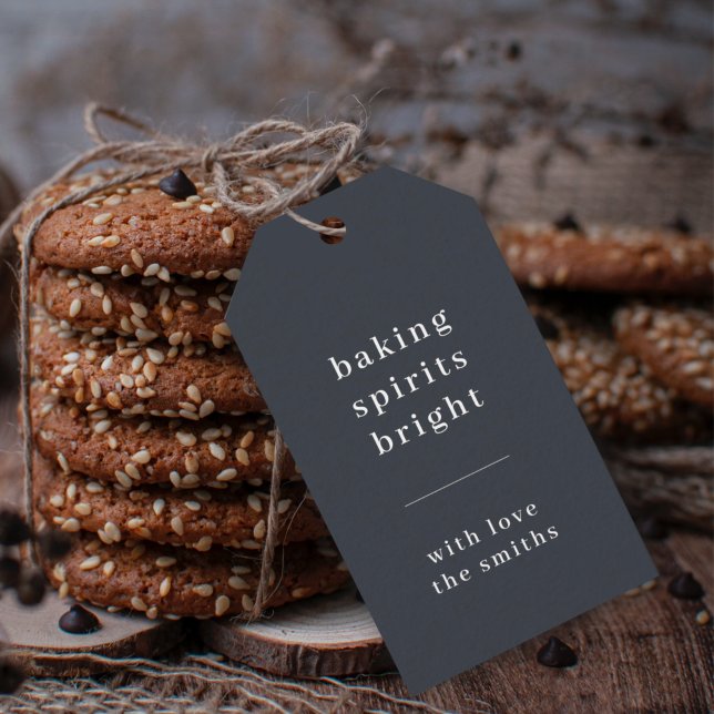 Étiquettes de Noël pour les gâteaux | Mettre de l' ("baking spirits bright" gift tags for festive homemade gifting)
