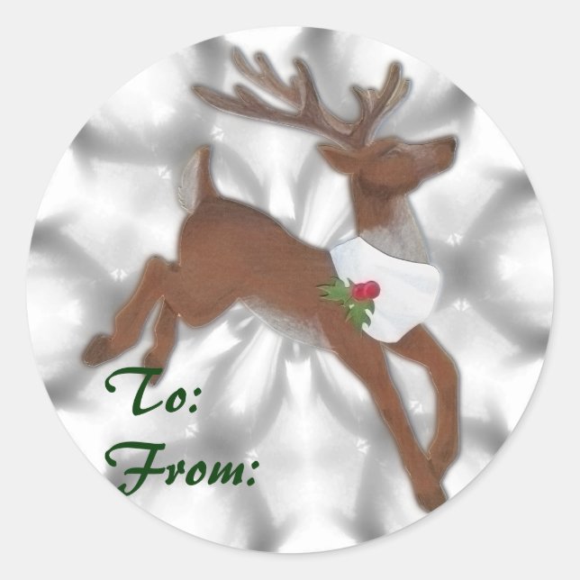 Étiquettes de Noël Reindeer (Devant)