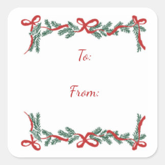 Étiquettes de Noël ruban