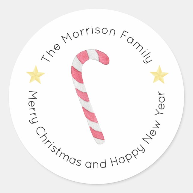 Étiquettes de Noël, Stickers de Noël, Cadeau (Devant)