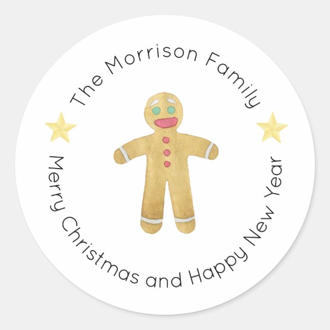 Étiquettes de Noël, Stickers de Noël, Cadeau (Devant)