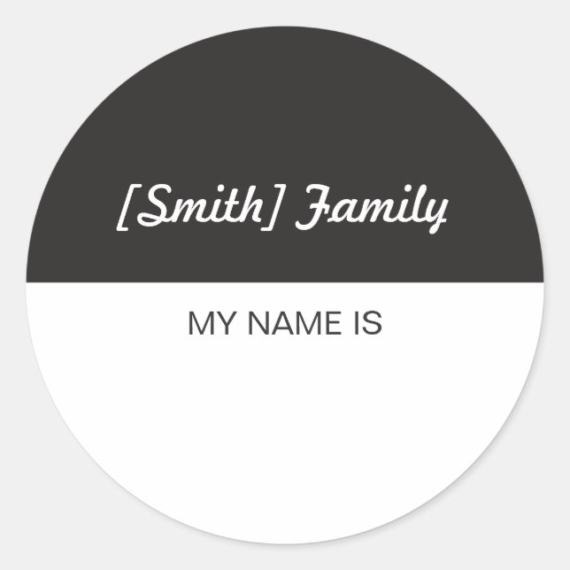 Étiquettes de nom de famille pour la Réunion ou le (Devant)