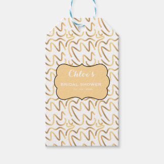 Étiquettes de nom de mariage minimalistes dorées d