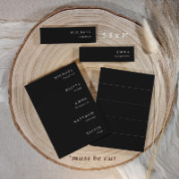 Étiquettes de nom de mariage Noir & Blanc 3,5 x 1