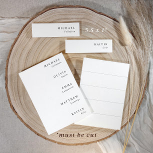 Étiquettes de nom de mariage pour menus Cartes fin