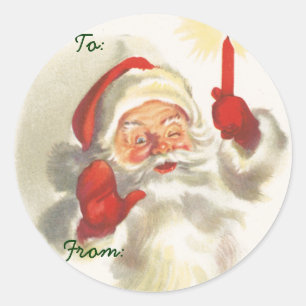 Étiquettes de nom de Noël de Père Noël