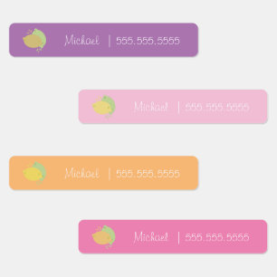 Étiquettes de nom de numéro de classe de déjeuner