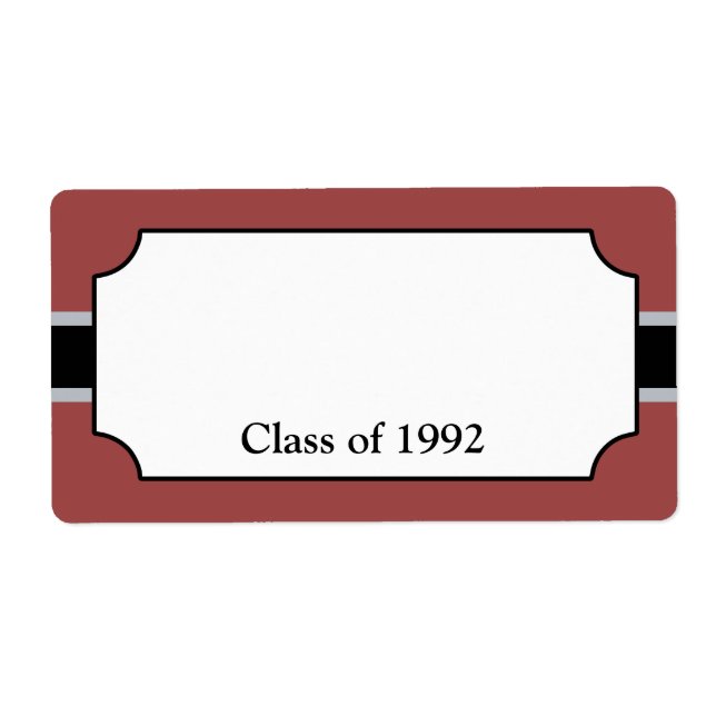 Étiquettes de nom de réunion de classe personnalis (Devant)