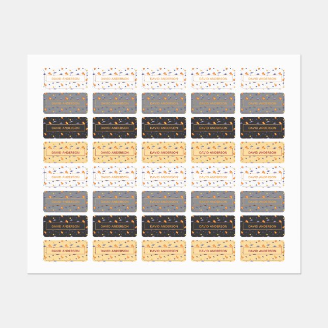 Étiquettes de nom d'espace personnalisées ensemble (Feuille)