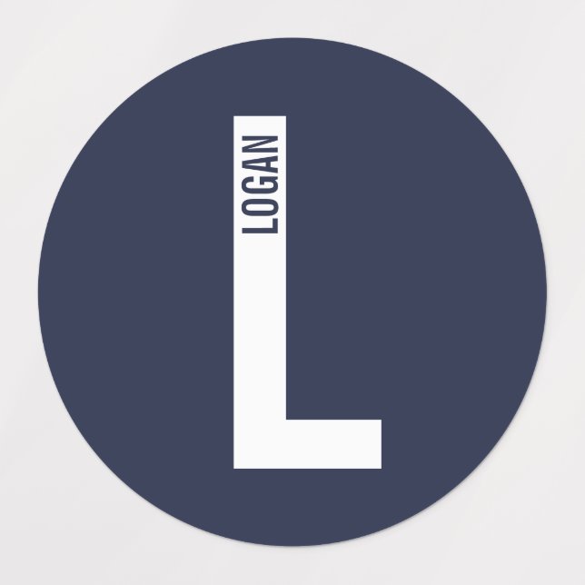 Étiquettes de nom et monogramme personnalisés mode (Design 1)
