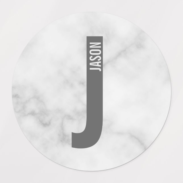 Étiquettes de nom et monogramme personnalisés mode (Design 1)