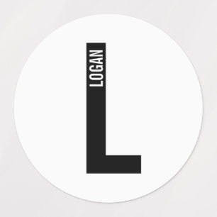 Étiquettes de nom et monogramme personnalisés mode