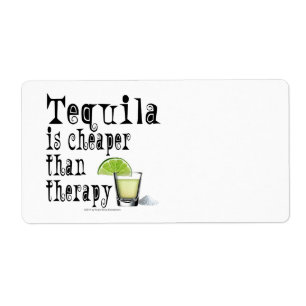 ÉTIQUETTES DE NOM, ÉTIQUETTES, LA TEQUILA EST MOIN