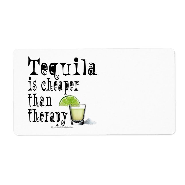 ÉTIQUETTES DE NOM, ÉTIQUETTES, LA TEQUILA EST MOIN (Devant)