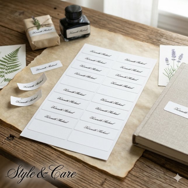 Étiquettes de nom personnalisables pour usage pers (Customizable Name Labels for Personal and Office Use)