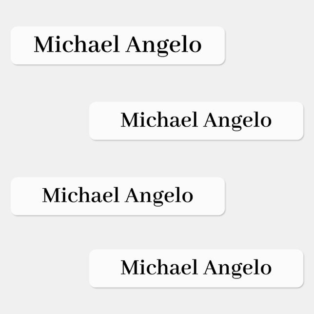 Étiquettes de nom personnalisé simple (Groupe)