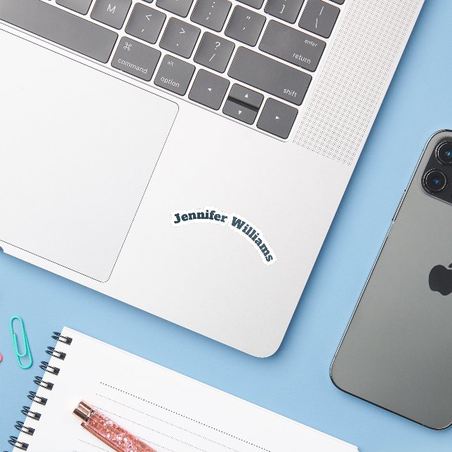 Étiquettes de nom personnalisées (Ordinateur portable avec iPhone)