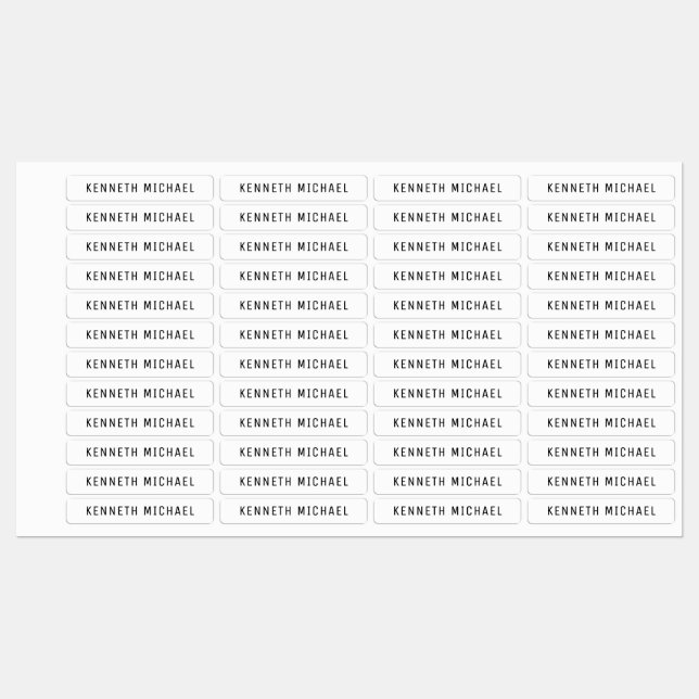 Étiquettes de nom personnalisées pour un usage per (Feuille)