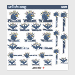 Étiquettes de noms personnalisés Eagles   Stickers