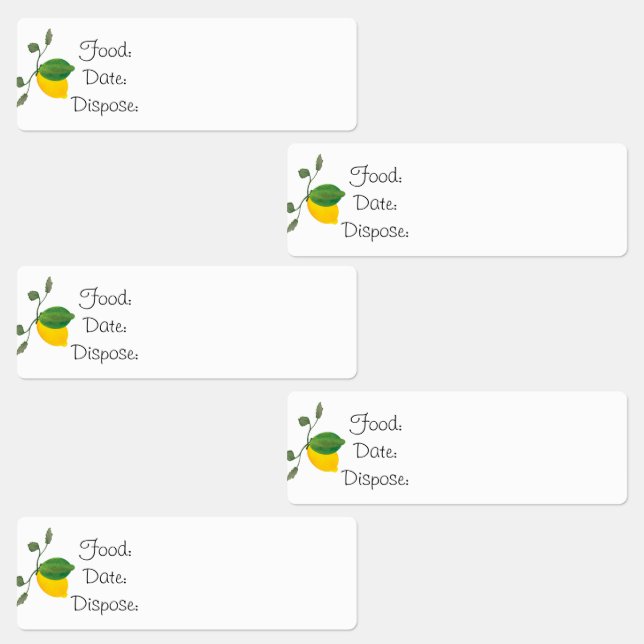 Étiquettes de nourriture au citron vert pour l'org (Groupe)