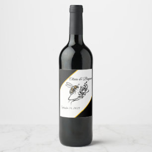 Étiquettes de nourriture et de boisson de mariage 