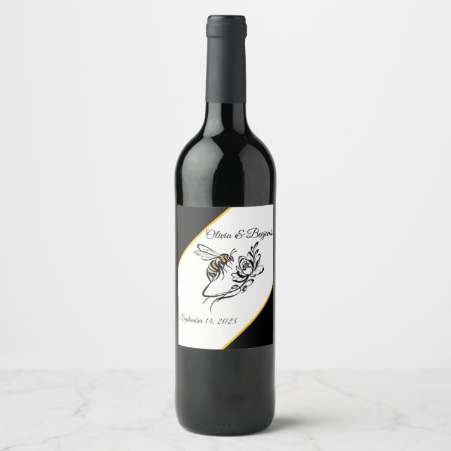 Étiquettes de nourriture et de boisson de mariage  (Devant)