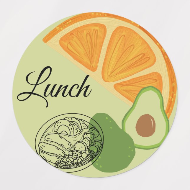Étiquettes de nourriture pour petit-déjeuner, déje (Design 3)
