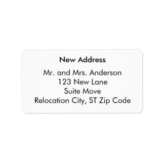 Étiquettes de nouvelle adresse Plain et Simple