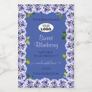 Étiquettes de packaging de produit bleu adorable L
