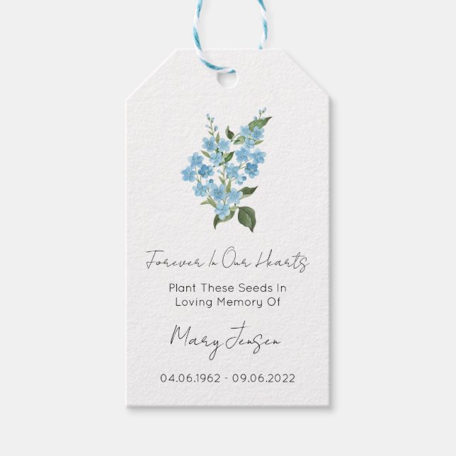 Étiquettes de paquet de graines Forget me not pour (Devant)