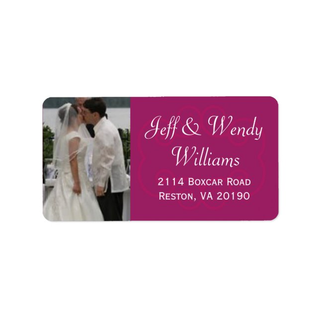 Étiquettes de photos de prune (Devant)