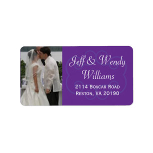 Étiquettes de photos violets