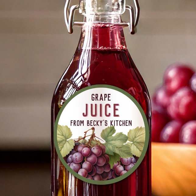 Étiquettes de placard pour jus de raisin rouge fai (Créateur téléchargé)